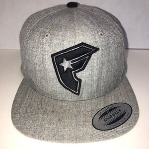 Famous Stars & Straps Gray Black Snapback Hat